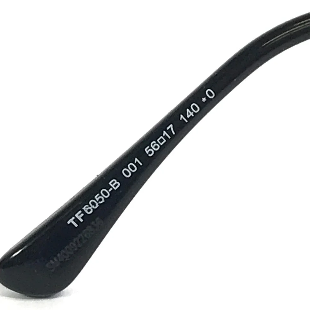Tom Ford Eyeglasses Frames TF6050-B 001 Black Hexagonal Full Rim 56-17-140
